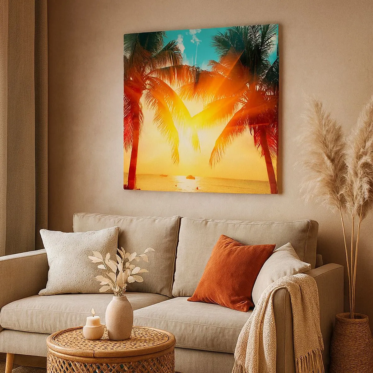 Schilderen op canvas - Exotisch koppel - 30x30 cm