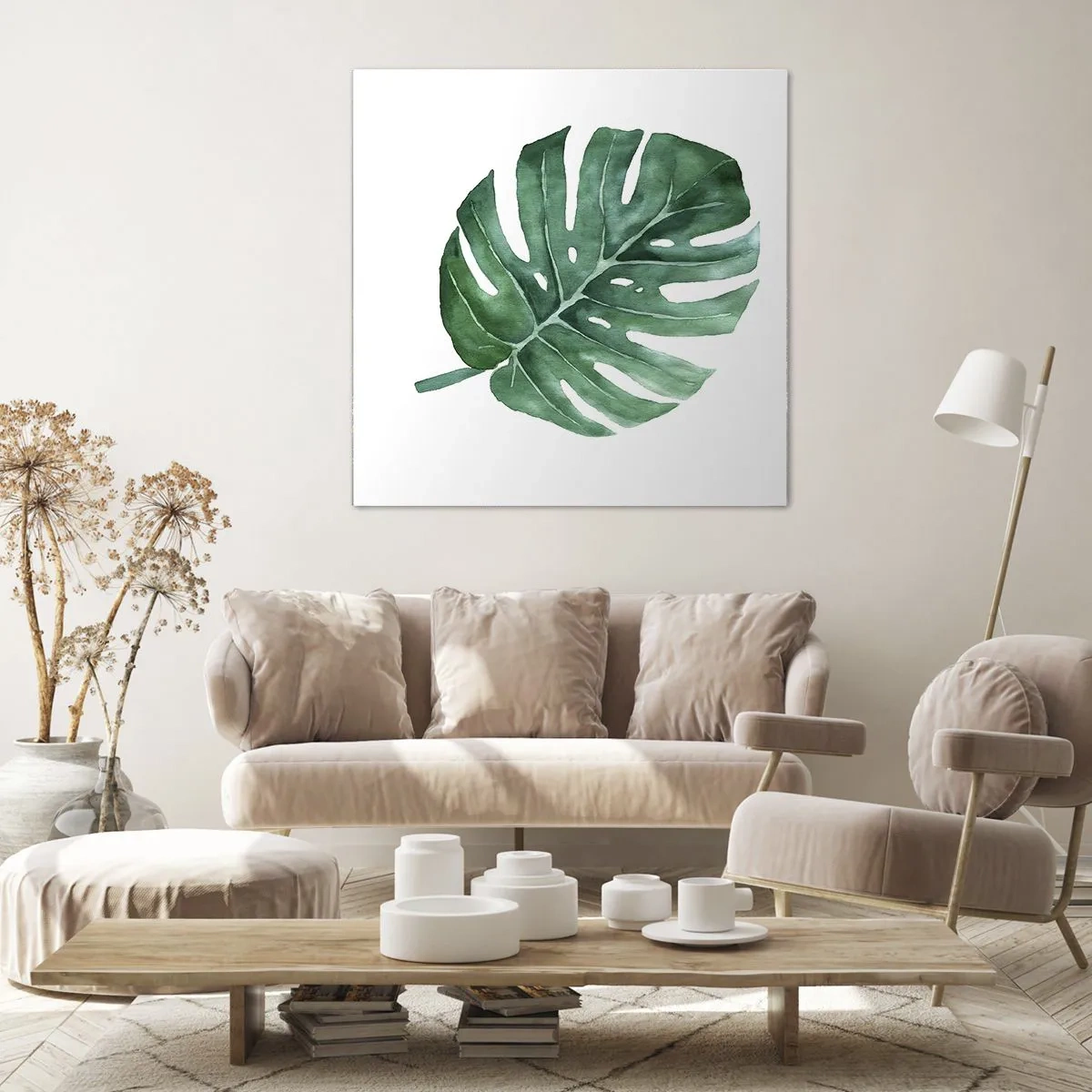 Schilderen op canvas - Groen concept - 70x70 cm