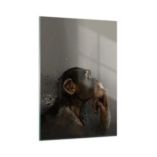 Schilderen op glas - Zeker een denker - 50x70 cm