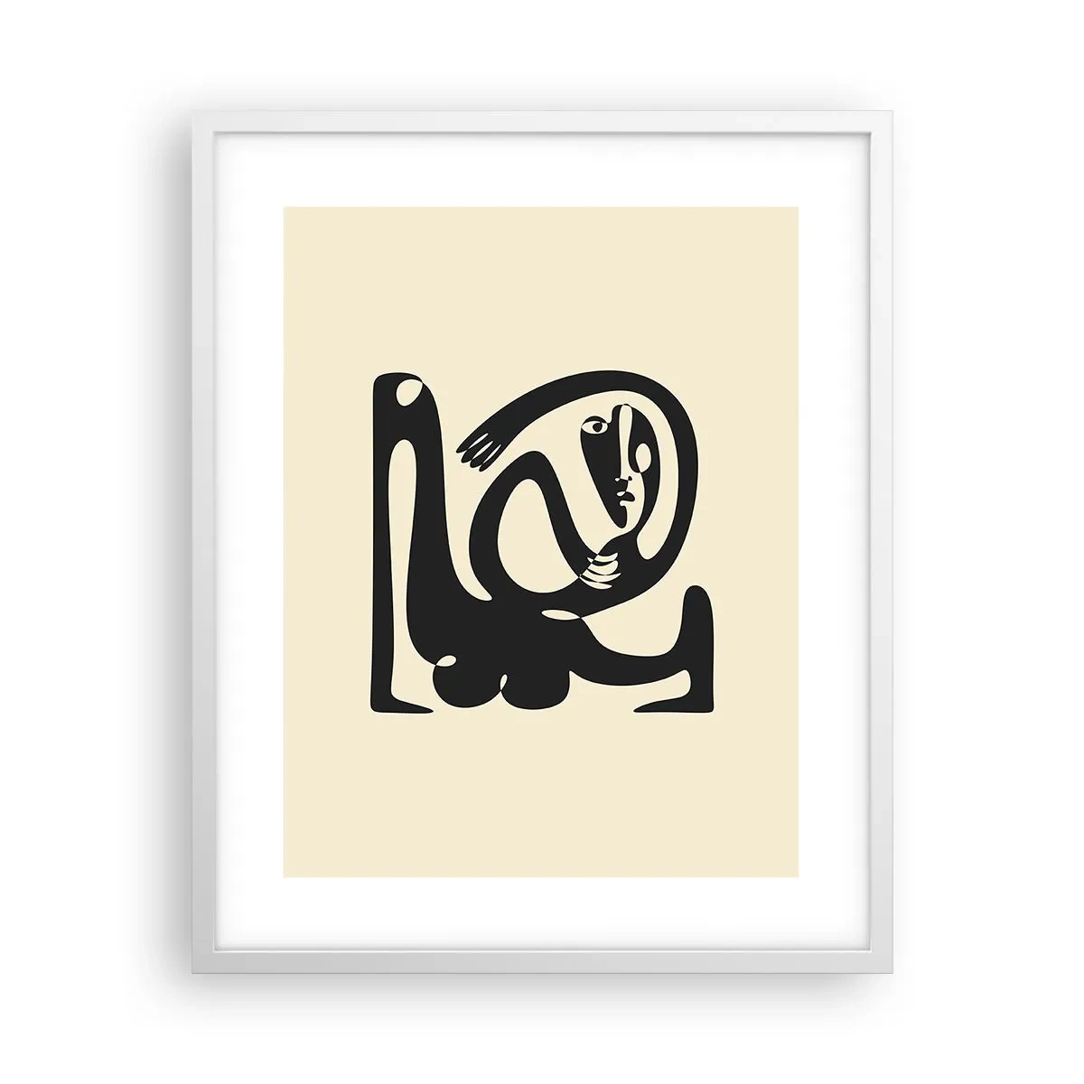 Poster in een witte lijst - Bijna Picasso - 40x50 cm