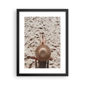 Poster in een zwarte lijst - De perfecte tijd - 30x40 cm