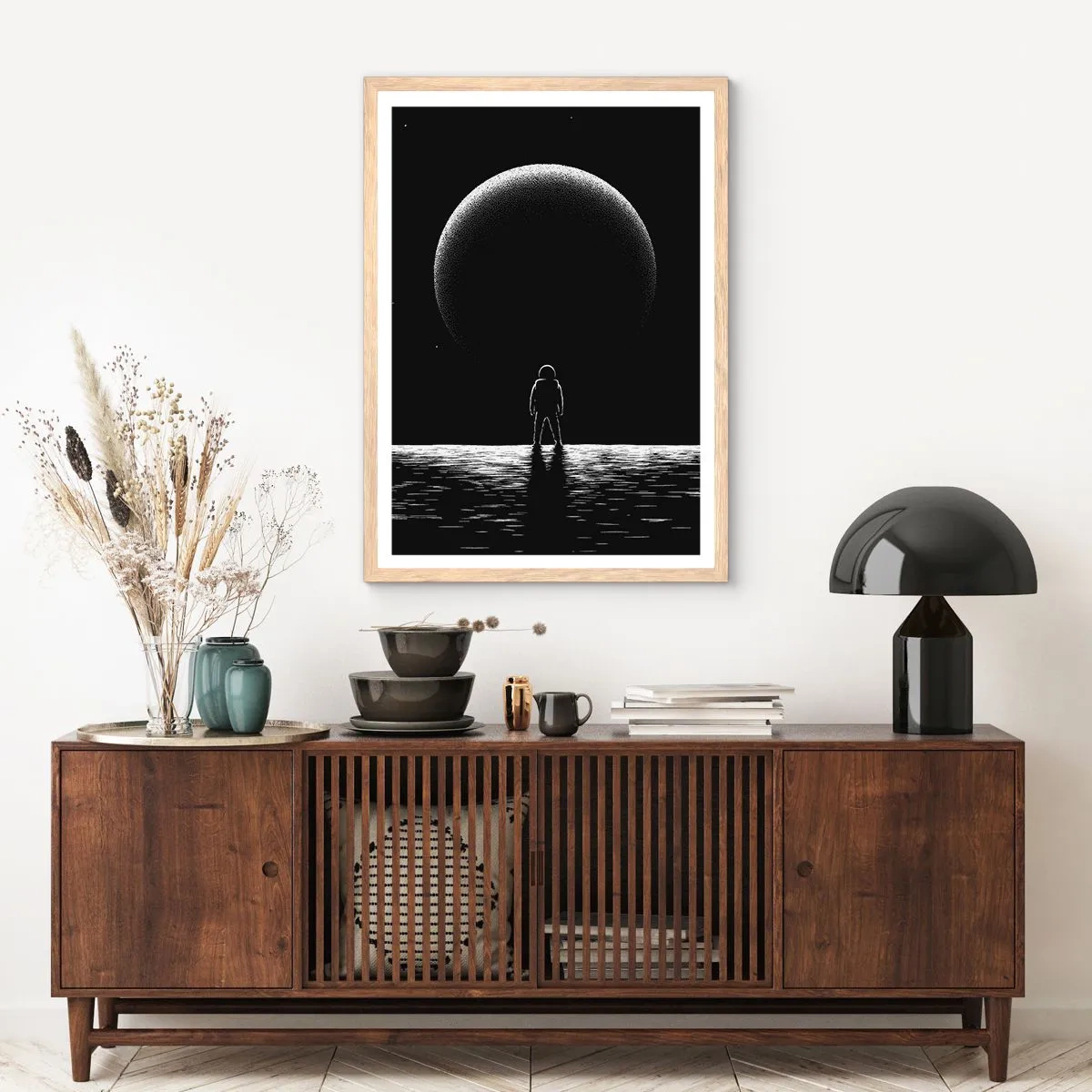 Een poster in een licht eiken lijst - Oog in oog - 30x40 cm