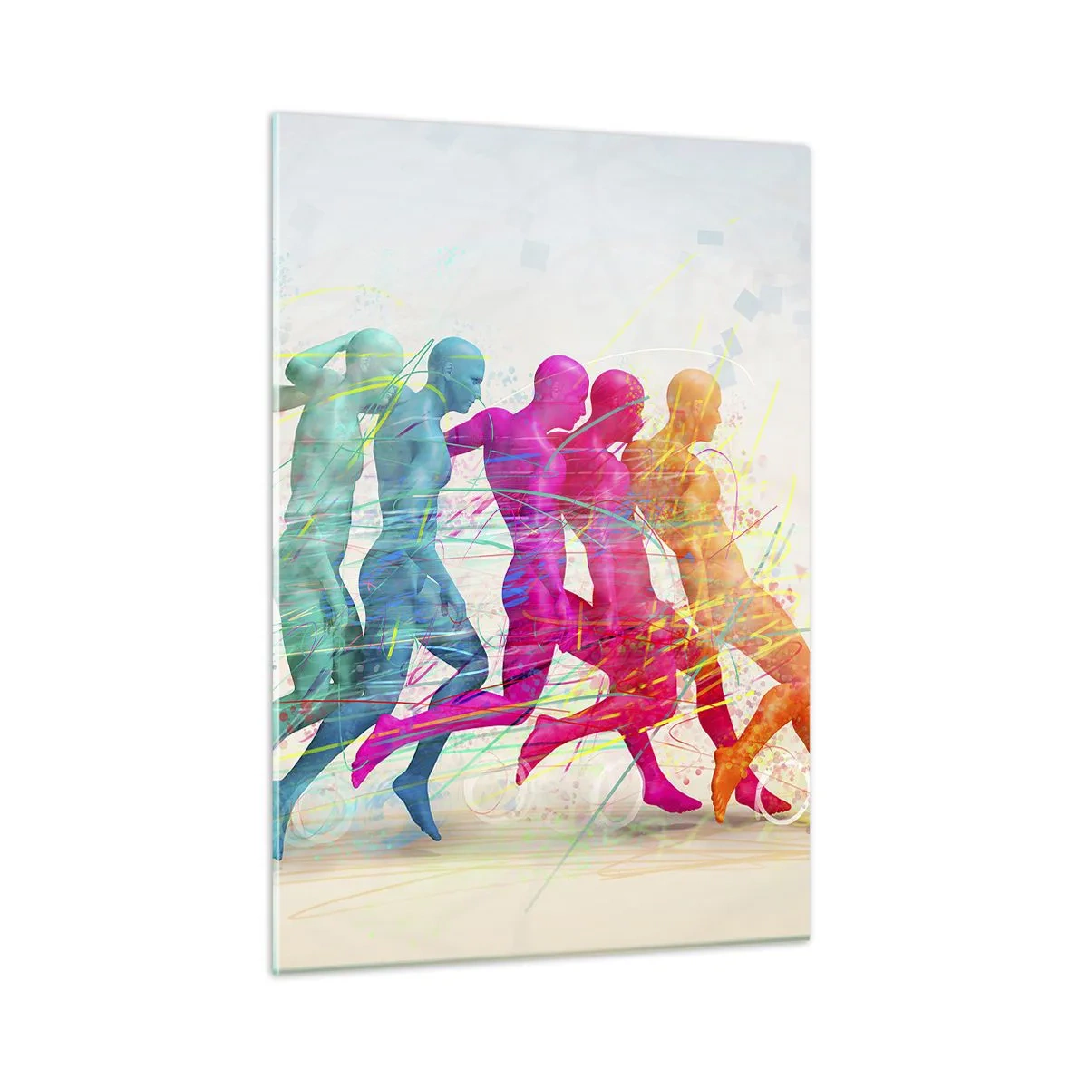 Schilderen op glas - Harmonie van beweging - 50x70 cm