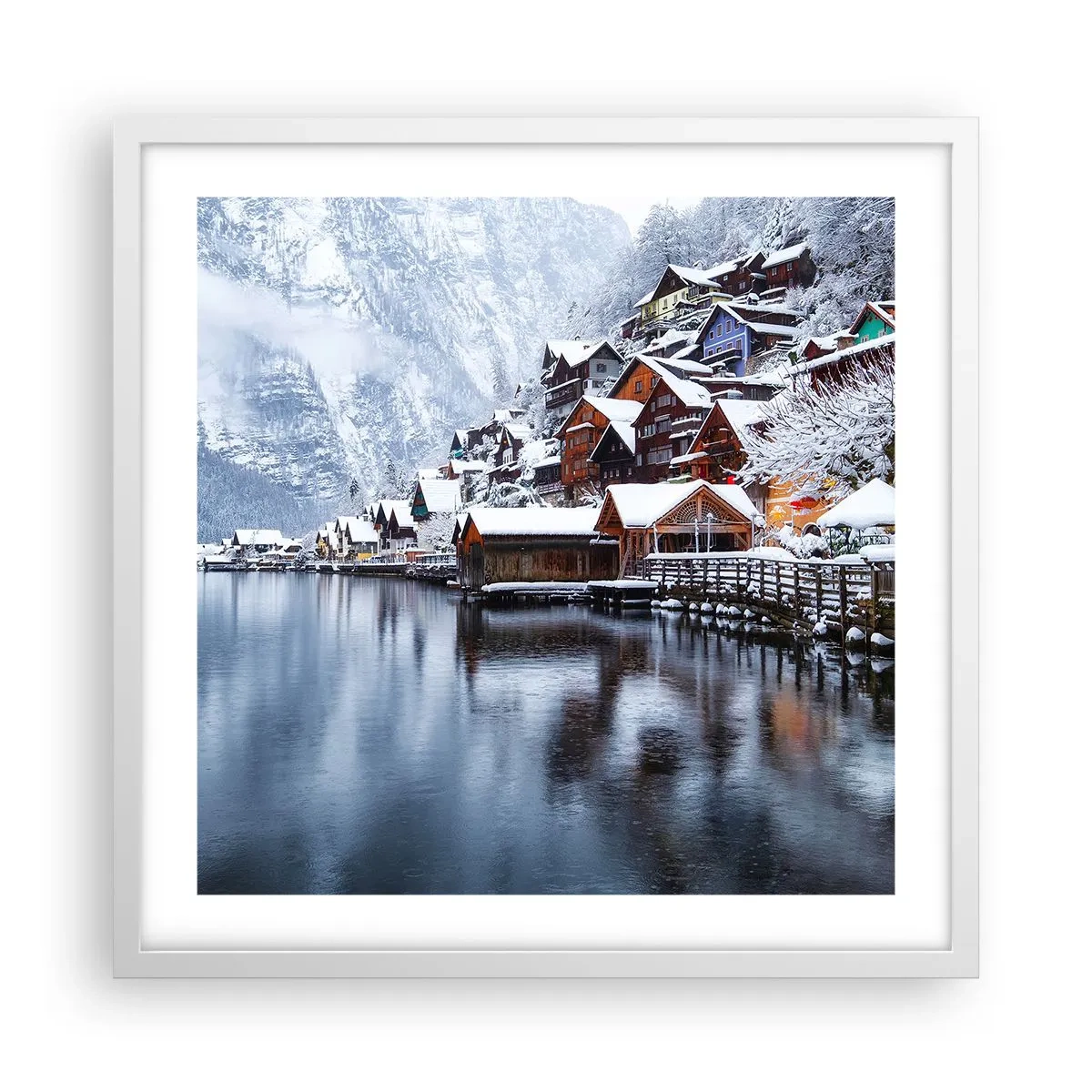 Poster in een witte lijst - In winterdecoratie - 50x50 cm