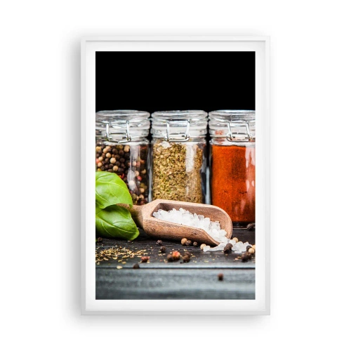 Poster in een witte lijst - Zodat het leven smaak heeft - 61x91 cm