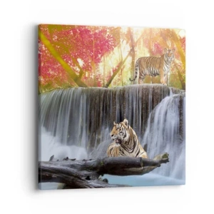 Schilderen op canvas - Surrealistisch landschap - 40x40 cm