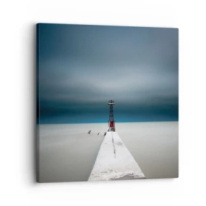 Schilderen op canvas - Om de uitgestrektheid te ontmoeten - 30x30 cm