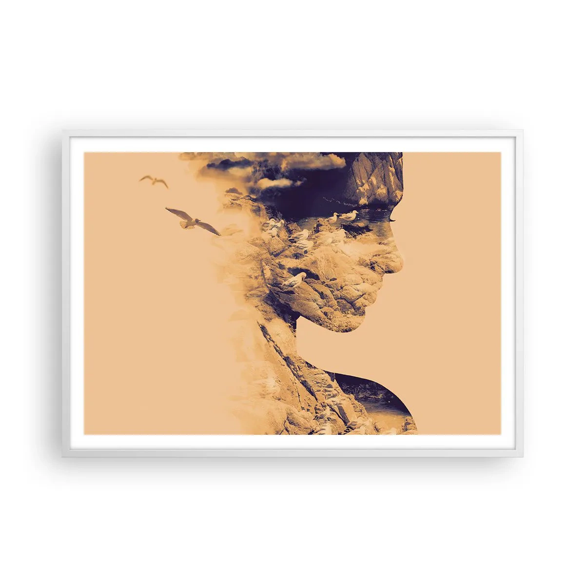 Poster in een witte lijst - Van nature mooi - 100x70 cm