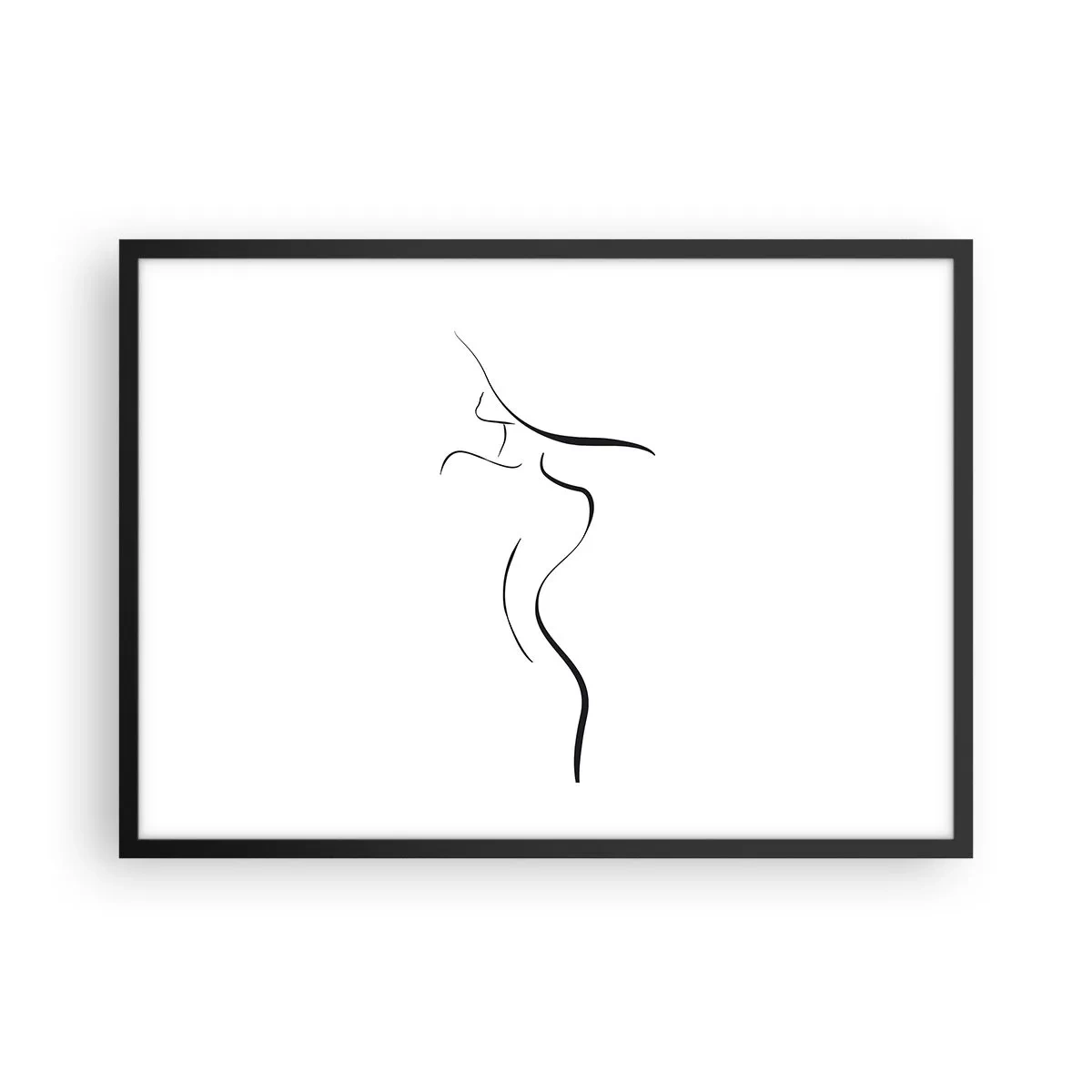 Poster in een zwarte lijst - Ongrijpbaar als een golf - 70x50 cm