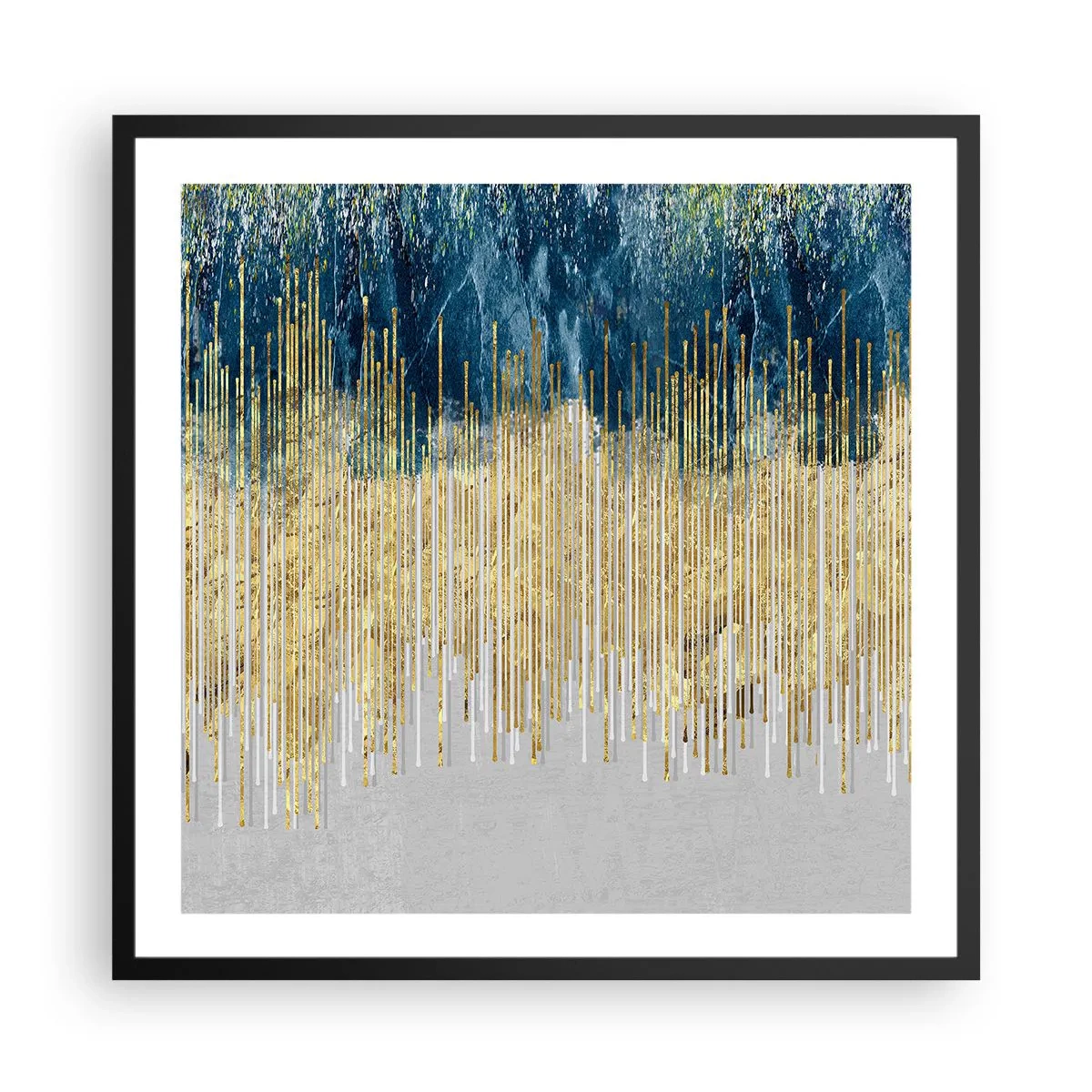 Poster in een zwarte lijst - Vergulde grens - 60x60 cm