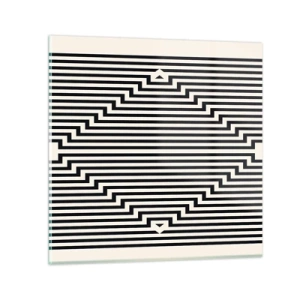 Schilderen op glas - Geometrische illusie - 70x70 cm