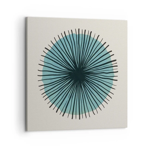 Schilderen op canvas - Stralend in het blauw - 50x50 cm