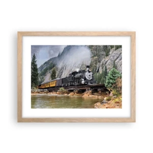 Een poster in een licht eiken lijst - Waar wil je naar toe? Waar naar toe? - 40x30 cm