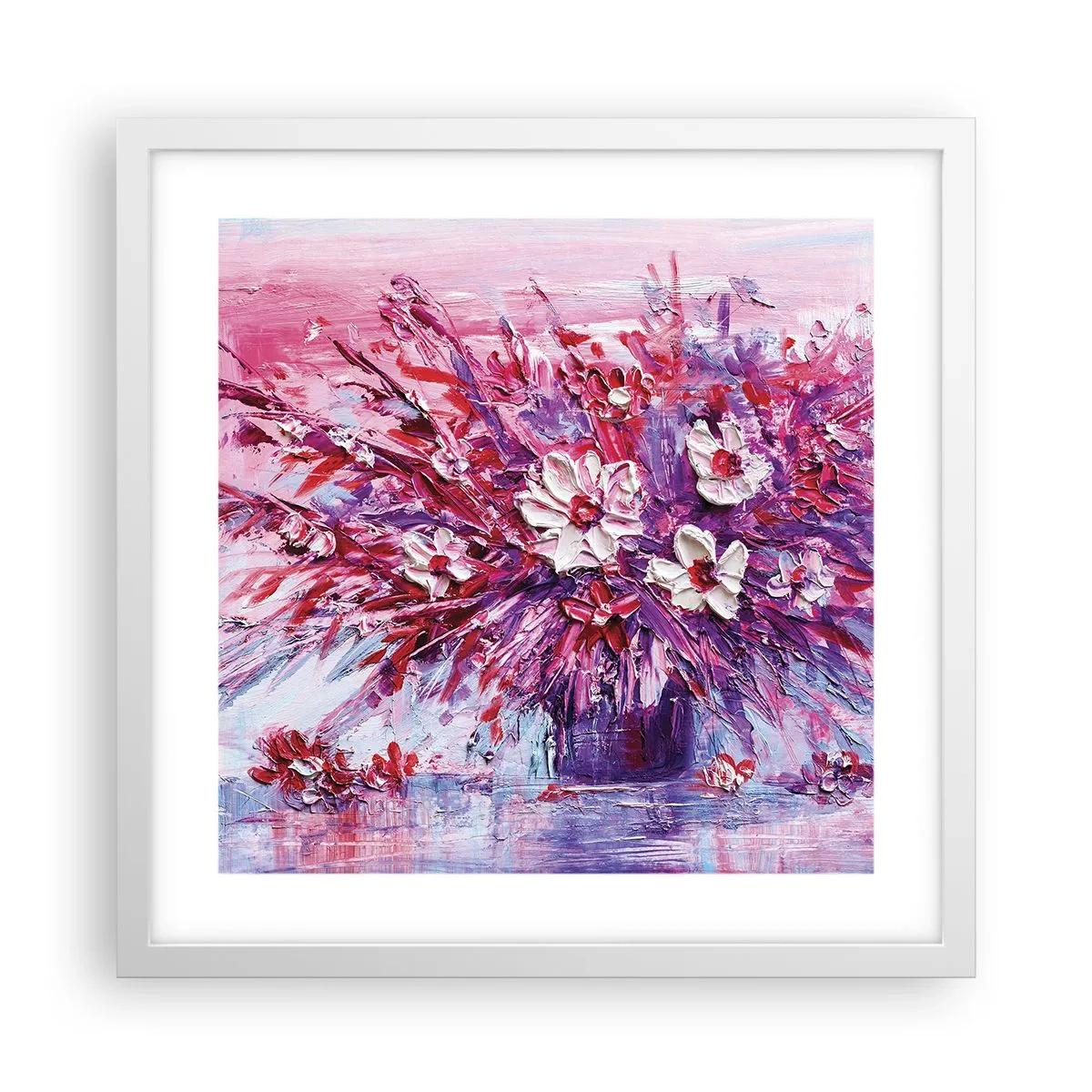 Poster in een witte lijst - Onschuld en passie - 40x40 cm