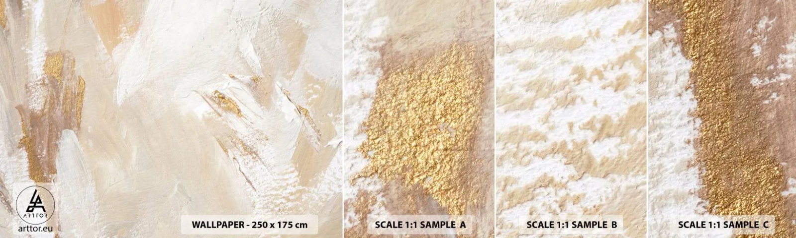 Fotobehang Monster Zelfklevend Deluxe Sticker - Pastelkleurige compositie - Minimalistisch, Helder, Deel - 100x30 cm