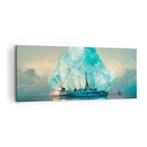 Schilderen op canvas - Arctische diamant - 100x40 cm