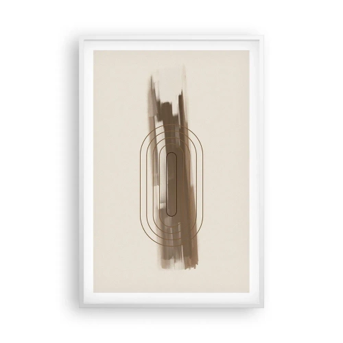 Poster in een witte lijst - Een briesje grijs - 61x91 cm