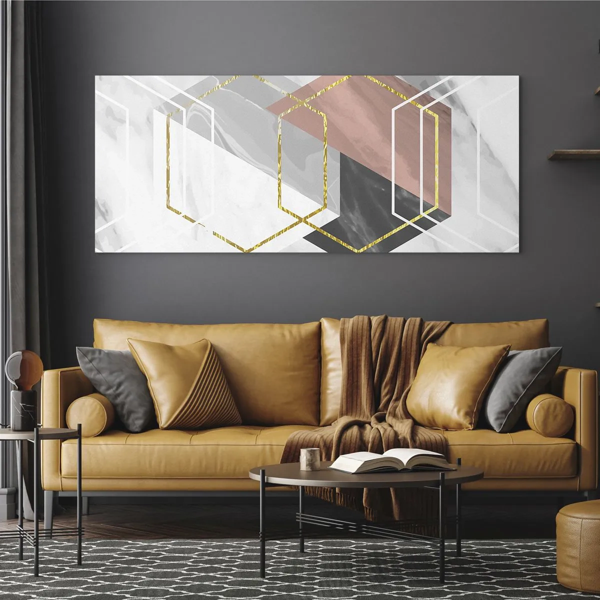 Schilderen op glas - Keten samenstelling - 140x50 cm