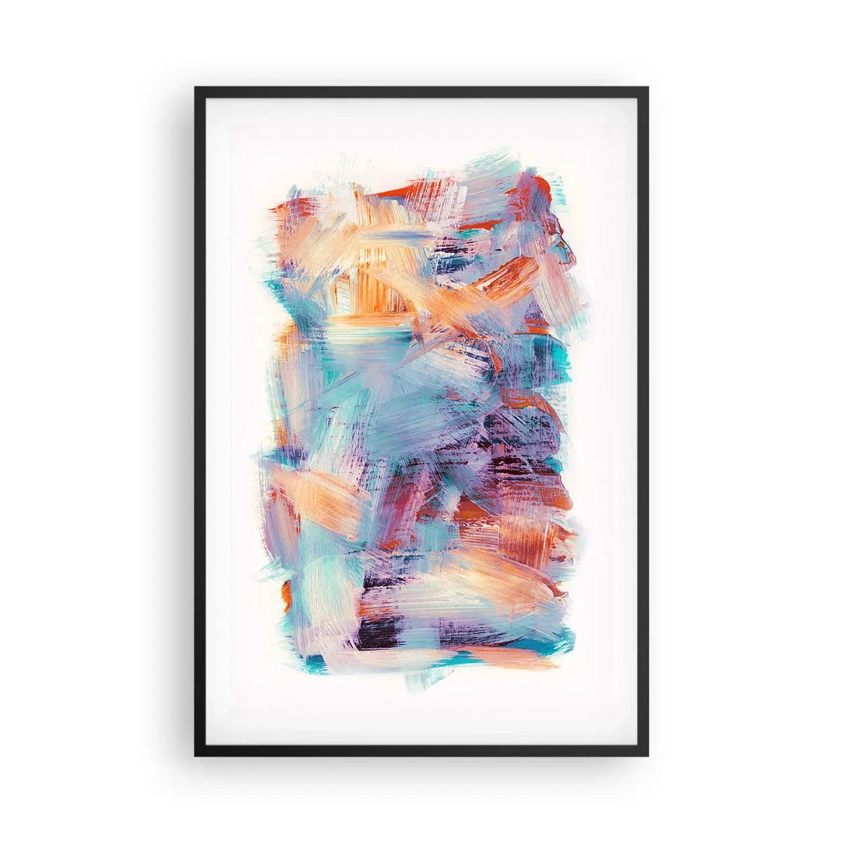 Poster in een zwarte lijst - Een kleurrijke puinhoop - 61x91 cm