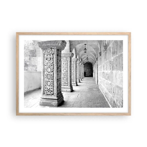 Een poster in een licht eiken lijst - En waar naar toe….? - 70x50 cm