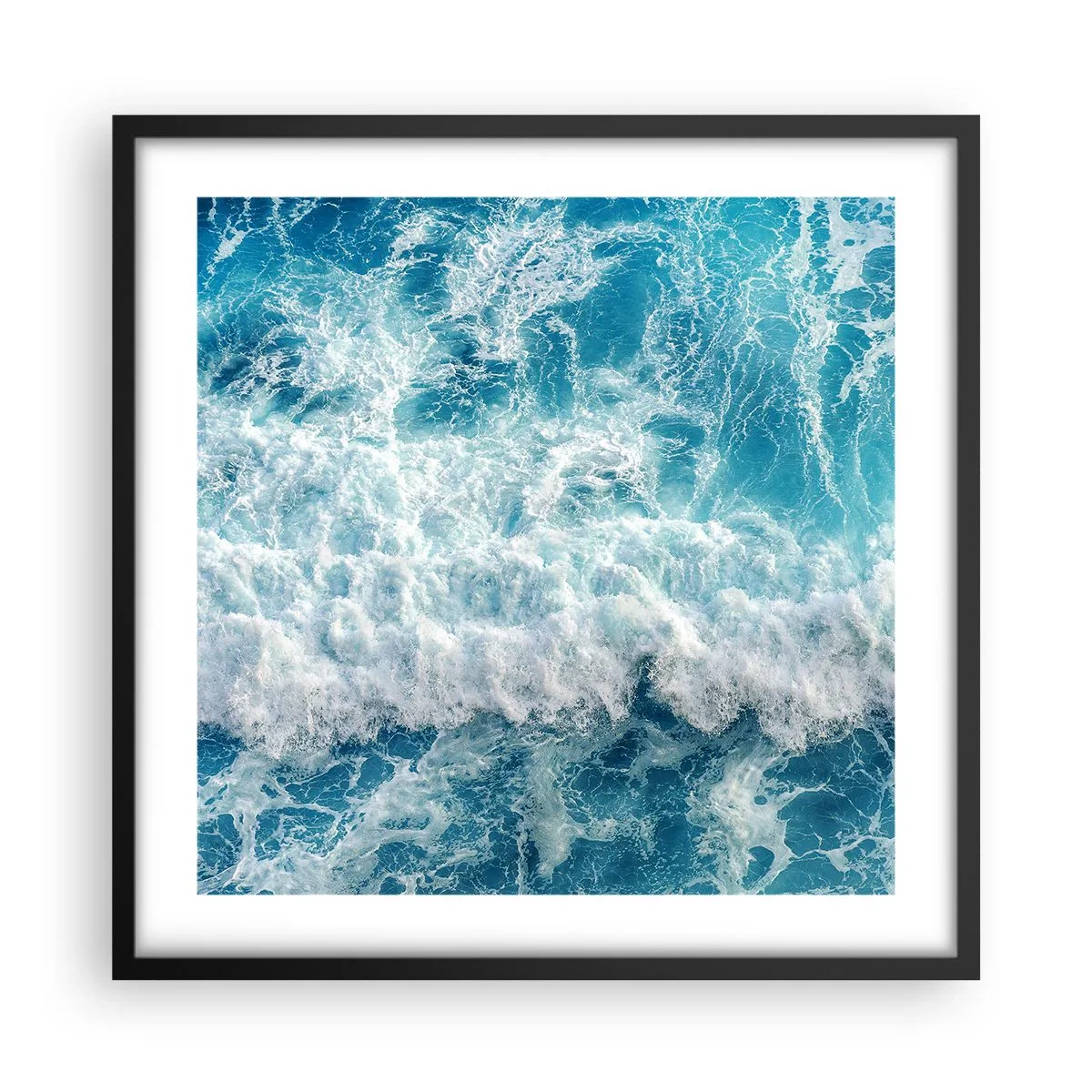 Poster in een zwarte lijst - Vrolijk en springend - 50x50 cm