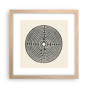 Een poster in een licht eiken lijst - Mysterieuze orde - 30x30 cm