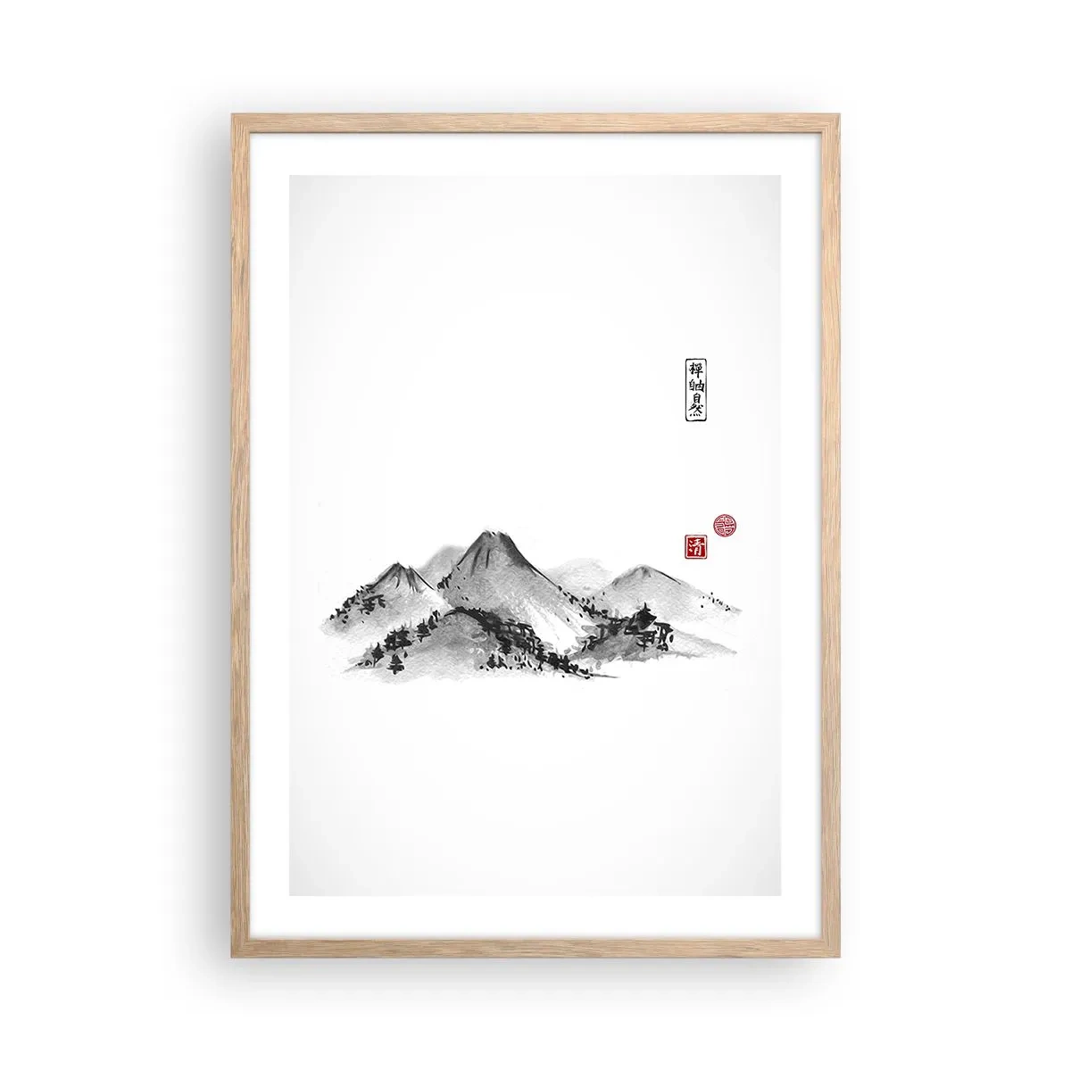 Een poster in een licht eiken lijst - Oneindige verte - 50x70 cm