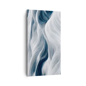 Schilderen op canvas - Witte en blauwe golven - 45x80 cm