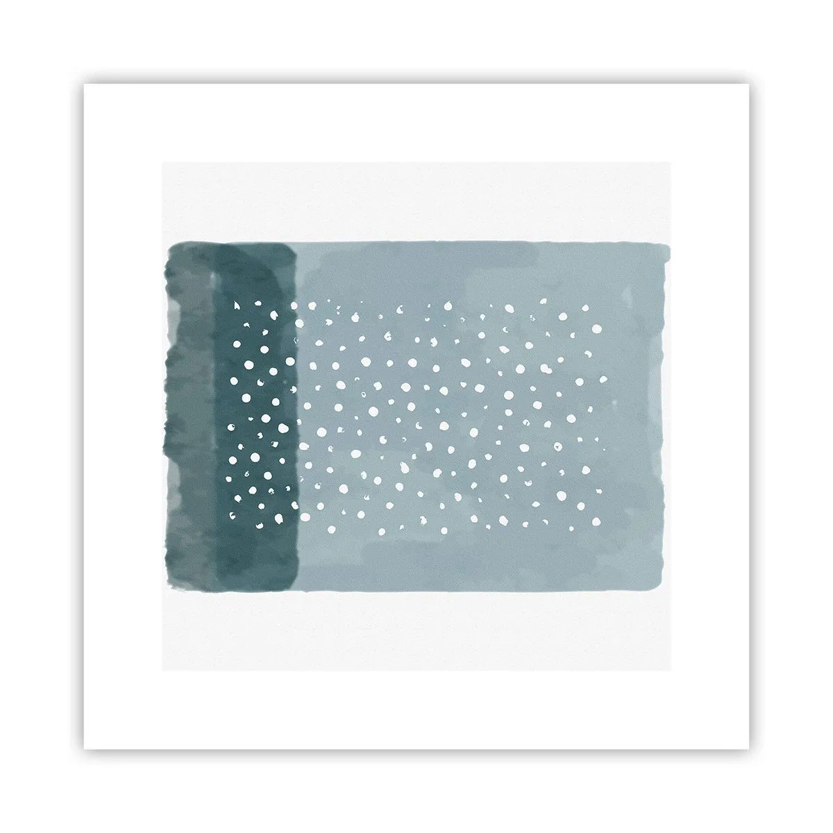 Poster - Gegroeid op blauw - 30x30 cm