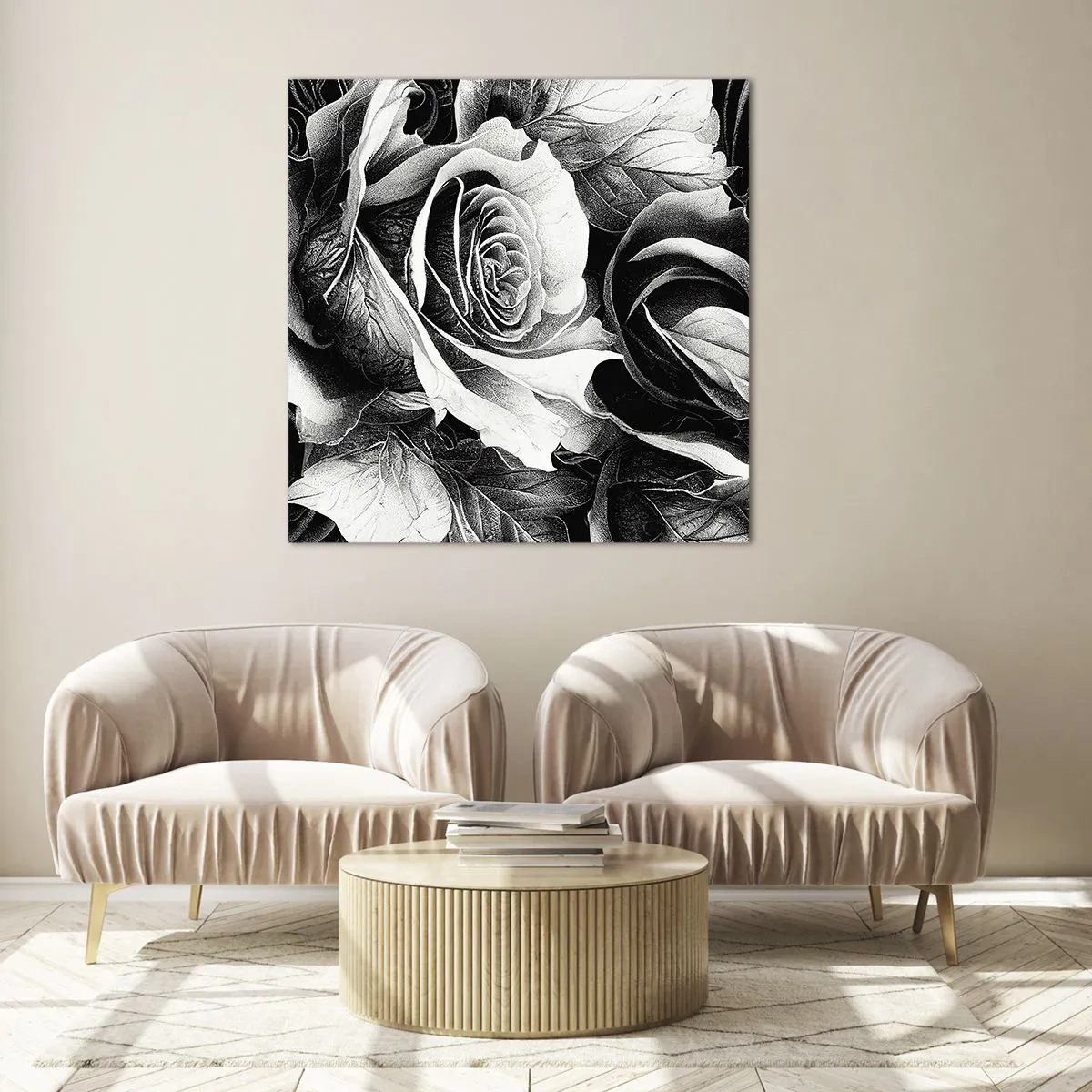 Schilderen op glas - Altijd een koningin - 70x70 cm