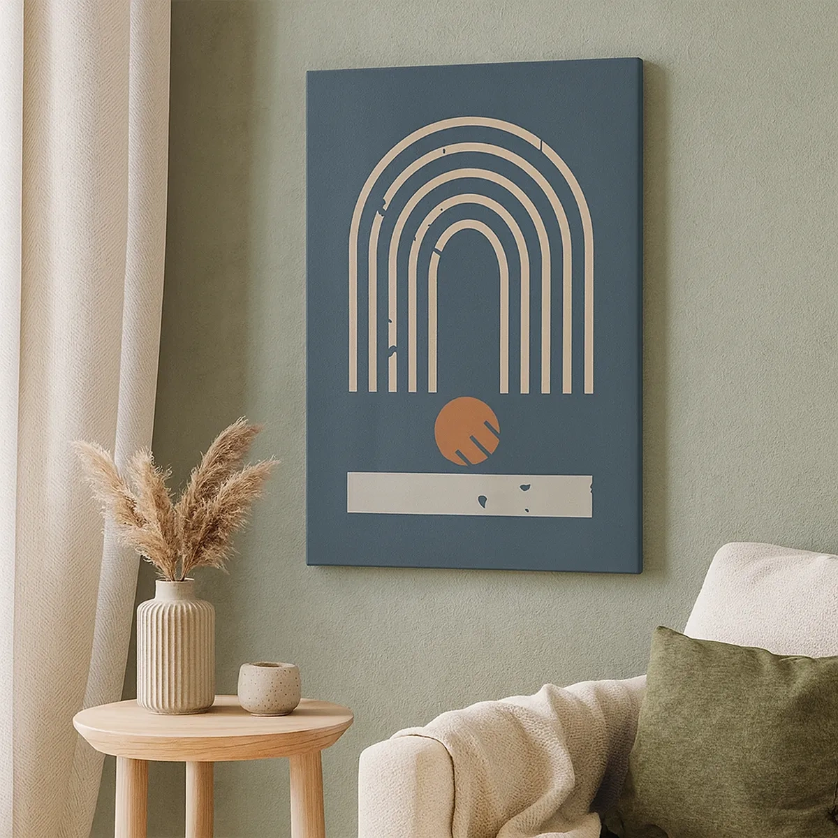 Schilderen op canvas - Geometrie op de granaatappel - 50x70 cm