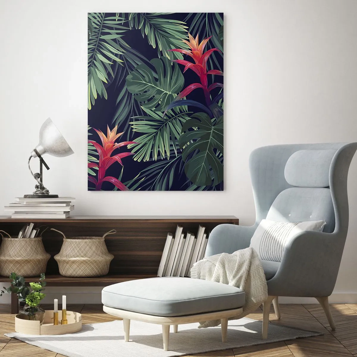 Schilderen op glas - Ontsteken in het groen - 50x70 cm
