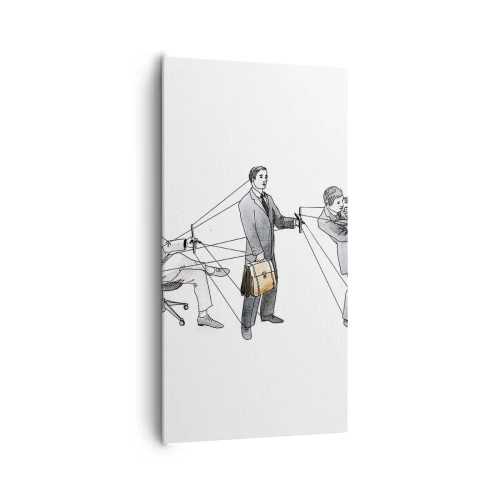 Schilderen op canvas - Iedereen heeft zijn meester - 65x120 cm