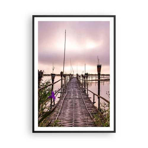 Poster in een zwarte lijst - Rust en stilte van Azië - 70x100 cm