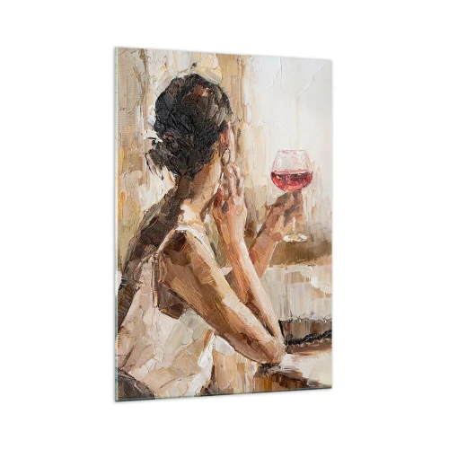 Schilderen op glas - De smaak van een goed moment - 70x100 cm