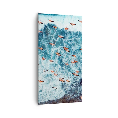 Schilderen op canvas - De kustparade - 65x120 cm