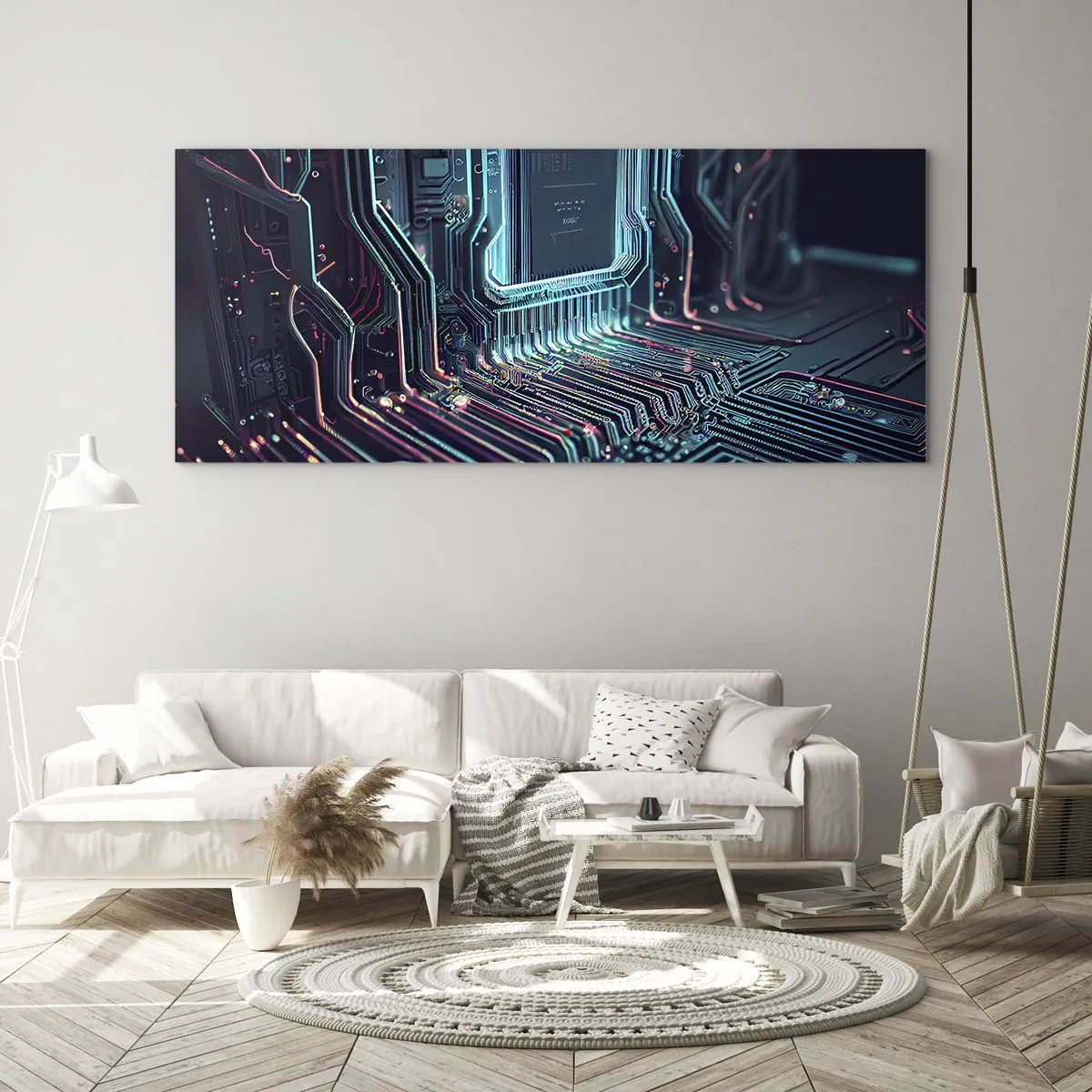 Schilderen op glas - Ik ben aan het denken… - 100x40 cm