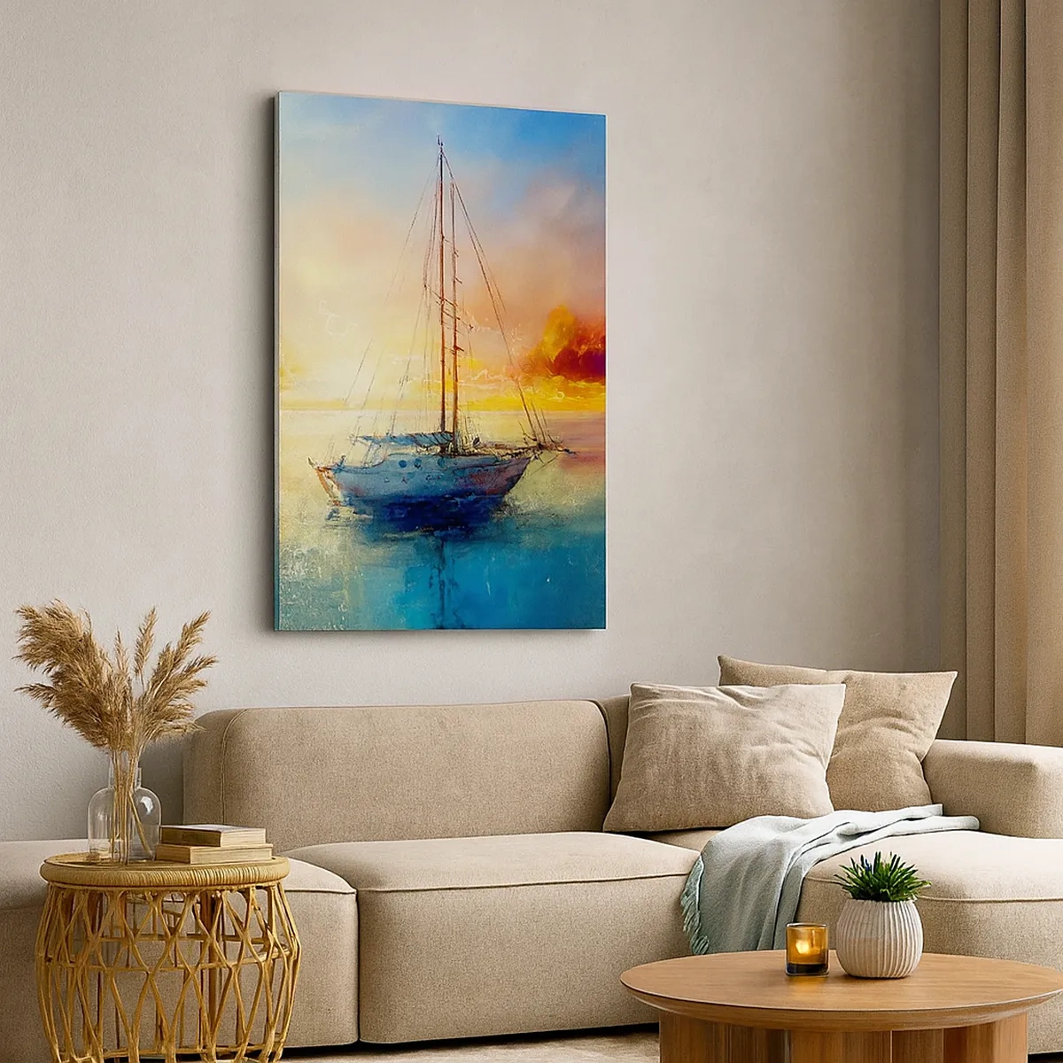 Schilderen op canvas - In een gouden baai - 50x70 cm