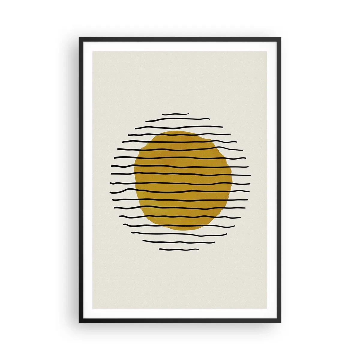 Poster in een zwarte lijst - Abstractie trillend van warmte - 70x100 cm