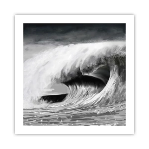 Poster - De woede van de oceaan - 50x50 cm