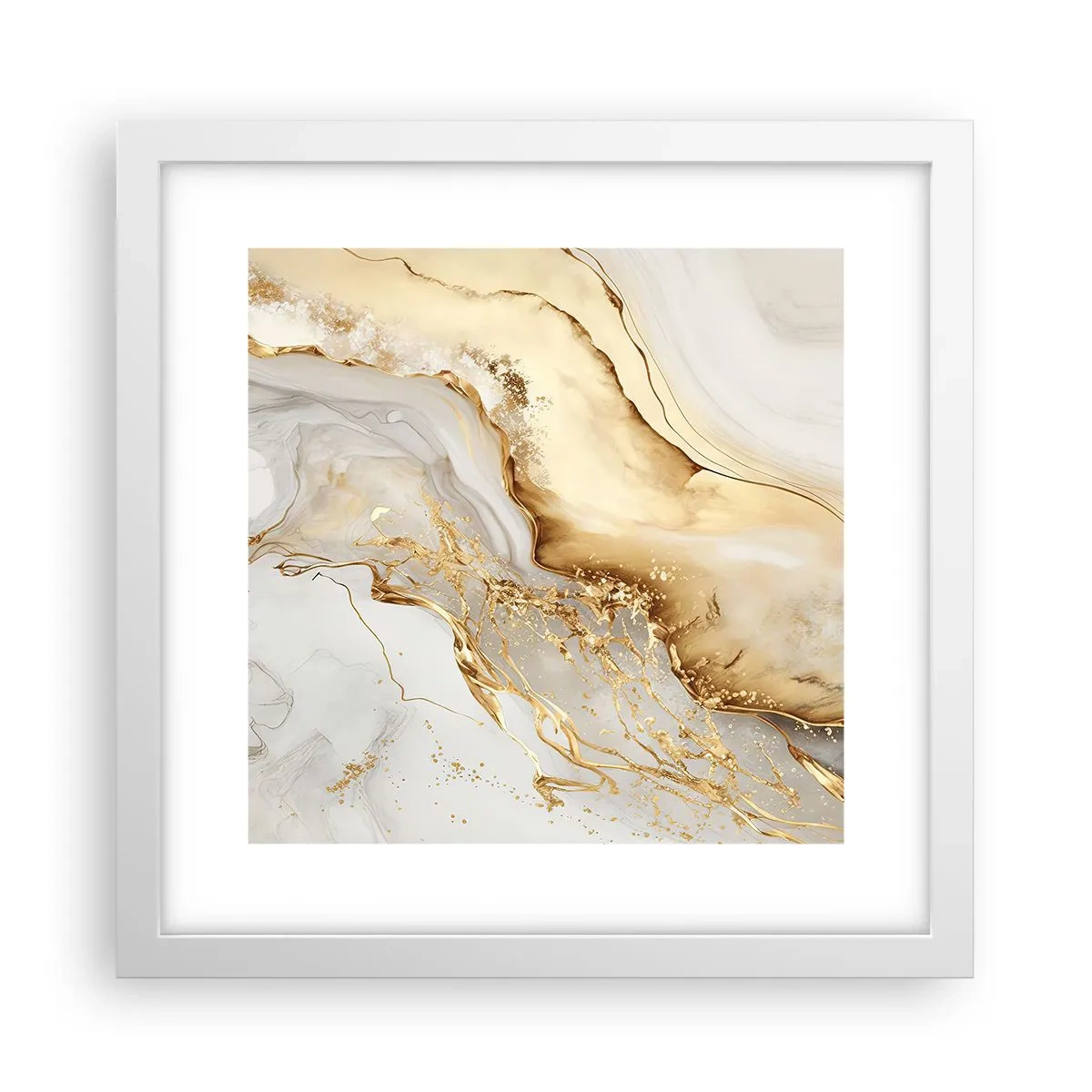 Poster in een witte lijst - Abstractie: schoonheid en goedheid - 30x30 cm