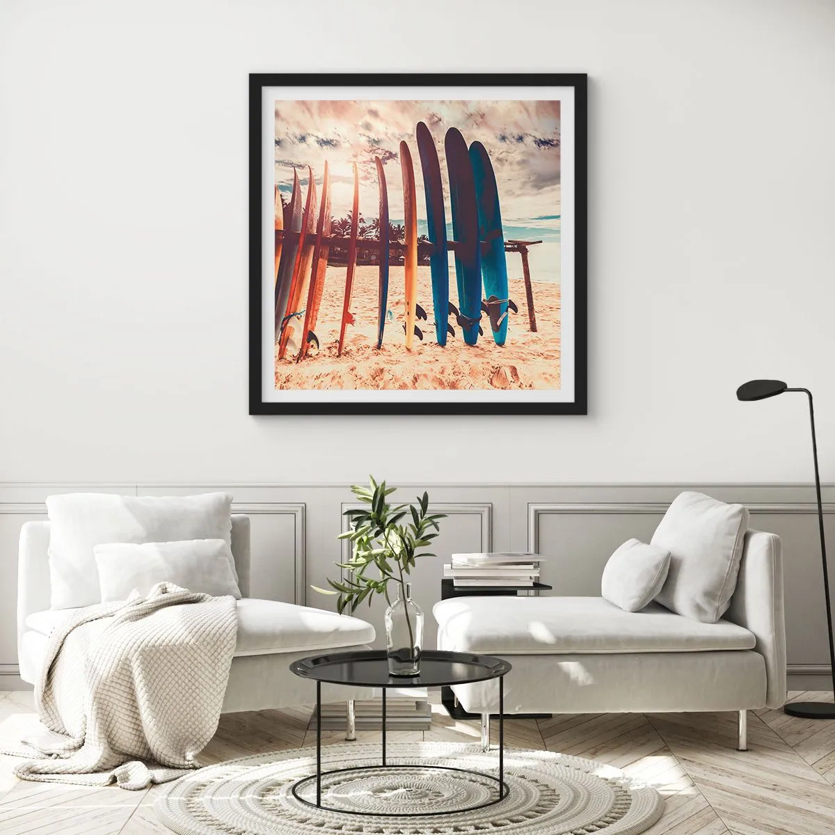 Poster in een zwarte lijst - Weltrusten, zie je morgen - 30x30 cm