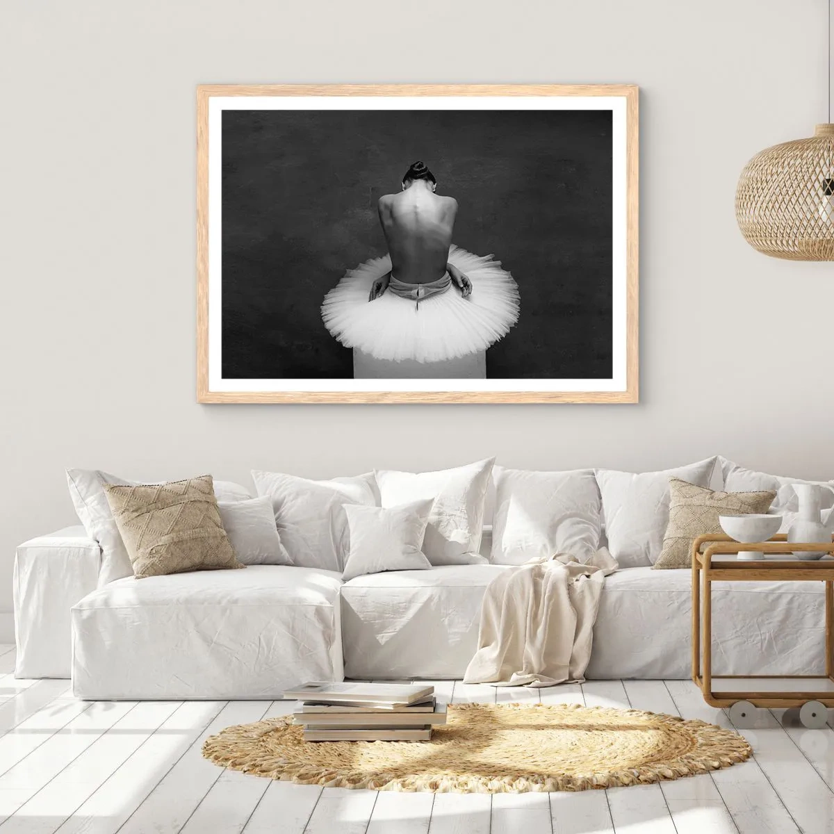 Een poster in een licht eiken lijst - Het bloeit gewoon - 70x50 cm