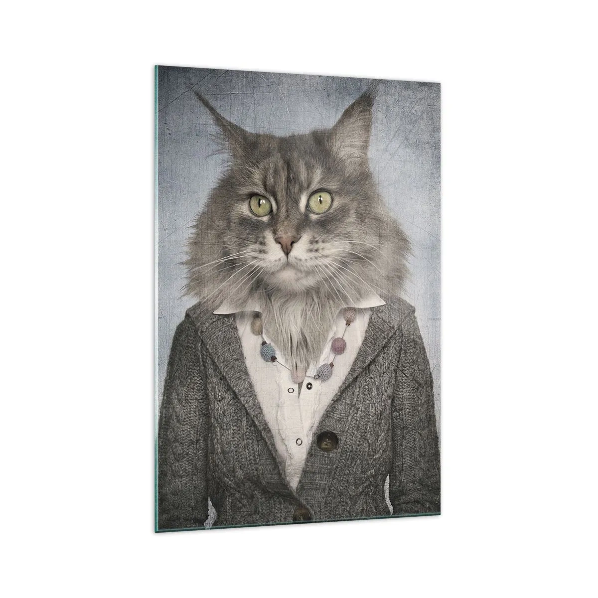 Schilderen op glas - Bontjassen zijn weer in de mode - 70x100 cm