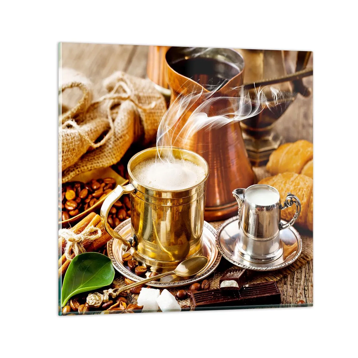 Schilderen op glas - Prettige dag! - 60x60 cm