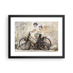 Poster in een zwarte lijst - Waar of niet waar? - 40x30 cm