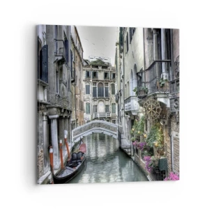 Schilderen op canvas - Eeuwenlang in stille reflectie - 70x70 cm