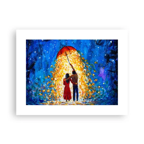 Poster - De magie van een regenachtige avond? - 40x30 cm