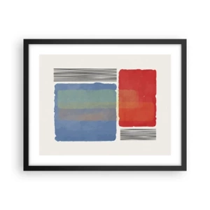 Poster in een zwarte lijst - De geest en de letter van de geometrie - 50x40 cm