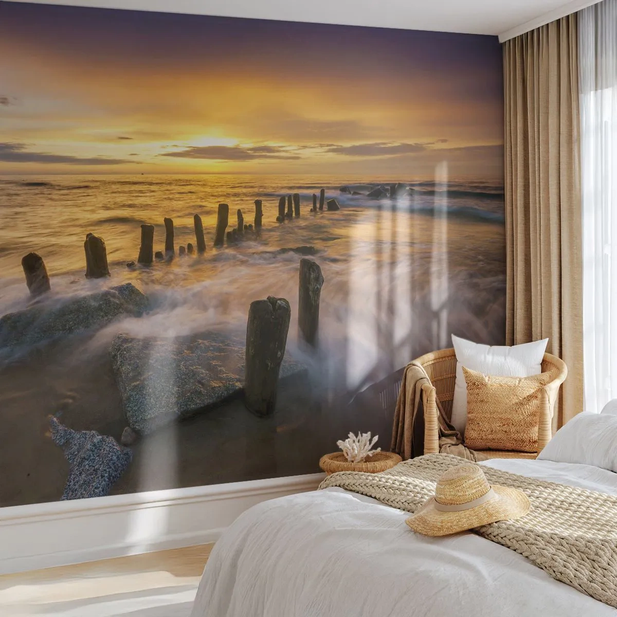 Zelfklevend Fotobehang Deluxe Sticker - De rauwe schoonheid van de Oostzee - Landschap, Oostzee, Strand - 150x105 cm